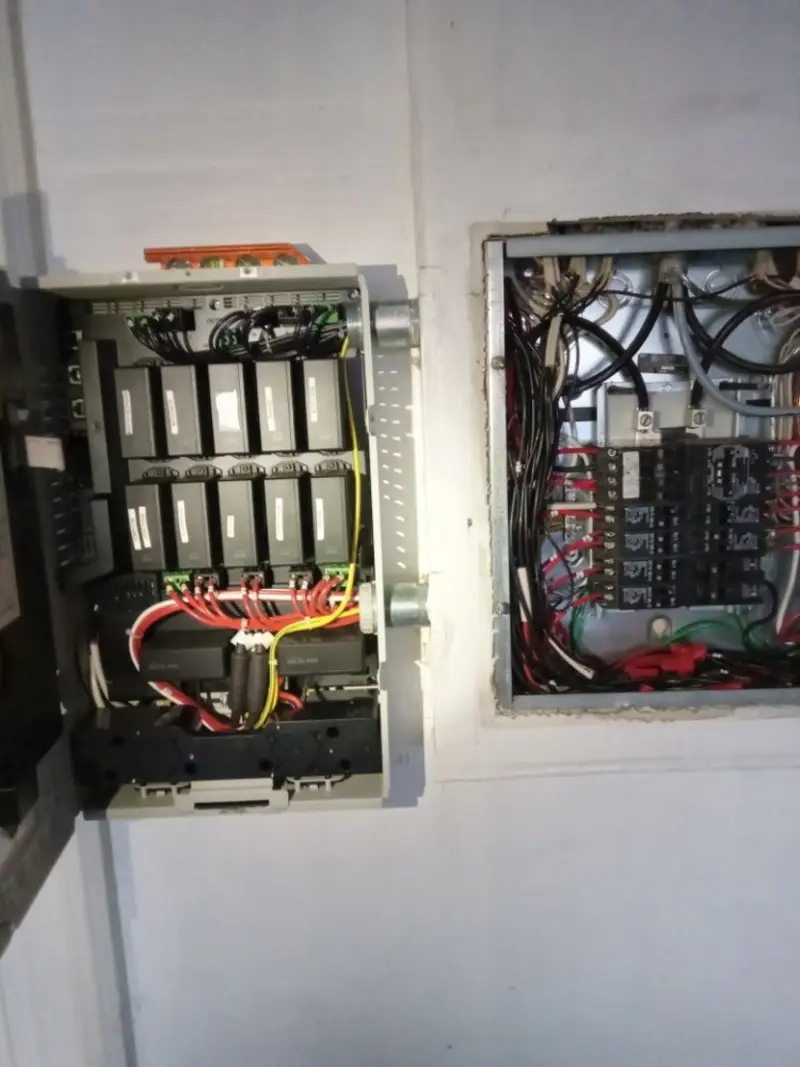 Electrical panel upgrade completed for Security Camera Wiring in Bagdad